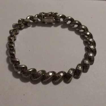 Vtg Sterling Faceted San Marco Bracelet