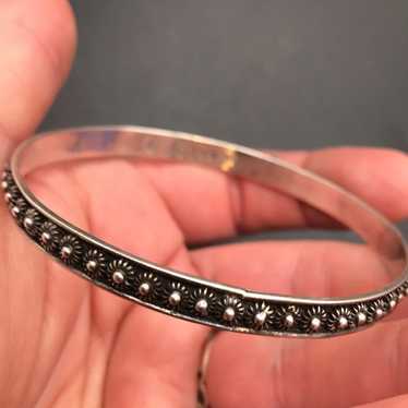 VTG STERLING  SILVER BANGLE  BRACELET   #A175 - image 1