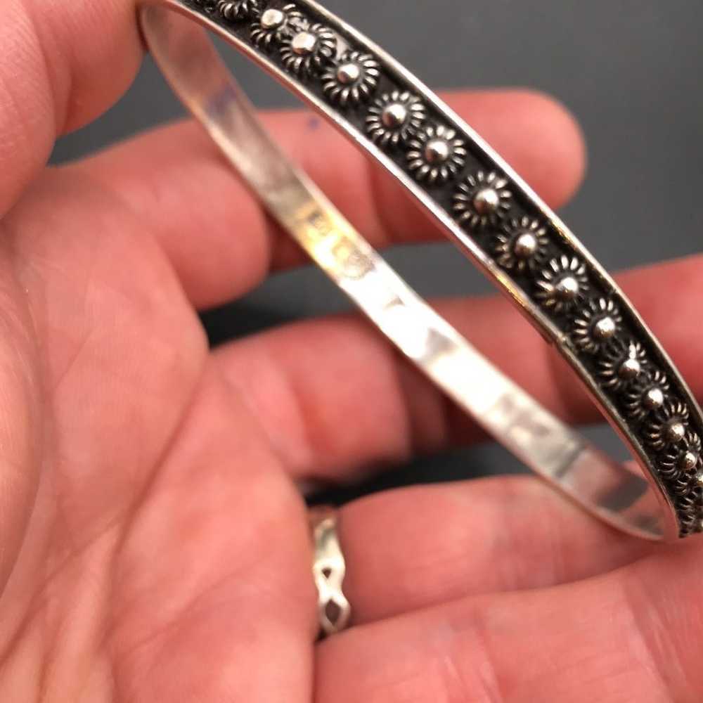 VTG STERLING  SILVER BANGLE  BRACELET   #A175 - image 9