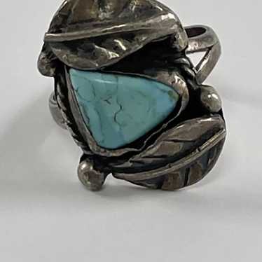 VTG NAVAJO STERLING SILVER TURQUOISE RING