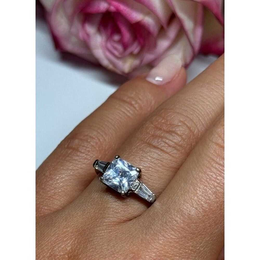 925 STERLING SILVER CZ RING SIZE 7 - image 5