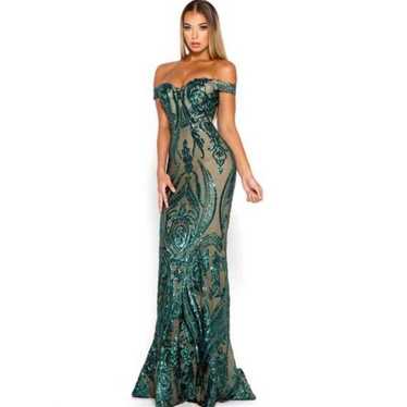 Portia and scarlett emerald gown - image 1