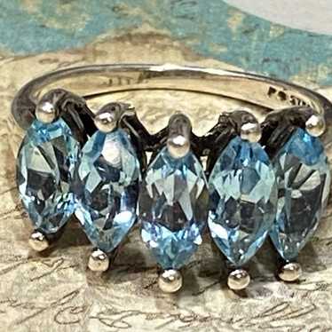 Really pretty Vintage Blue Topaz and Sterling Silv