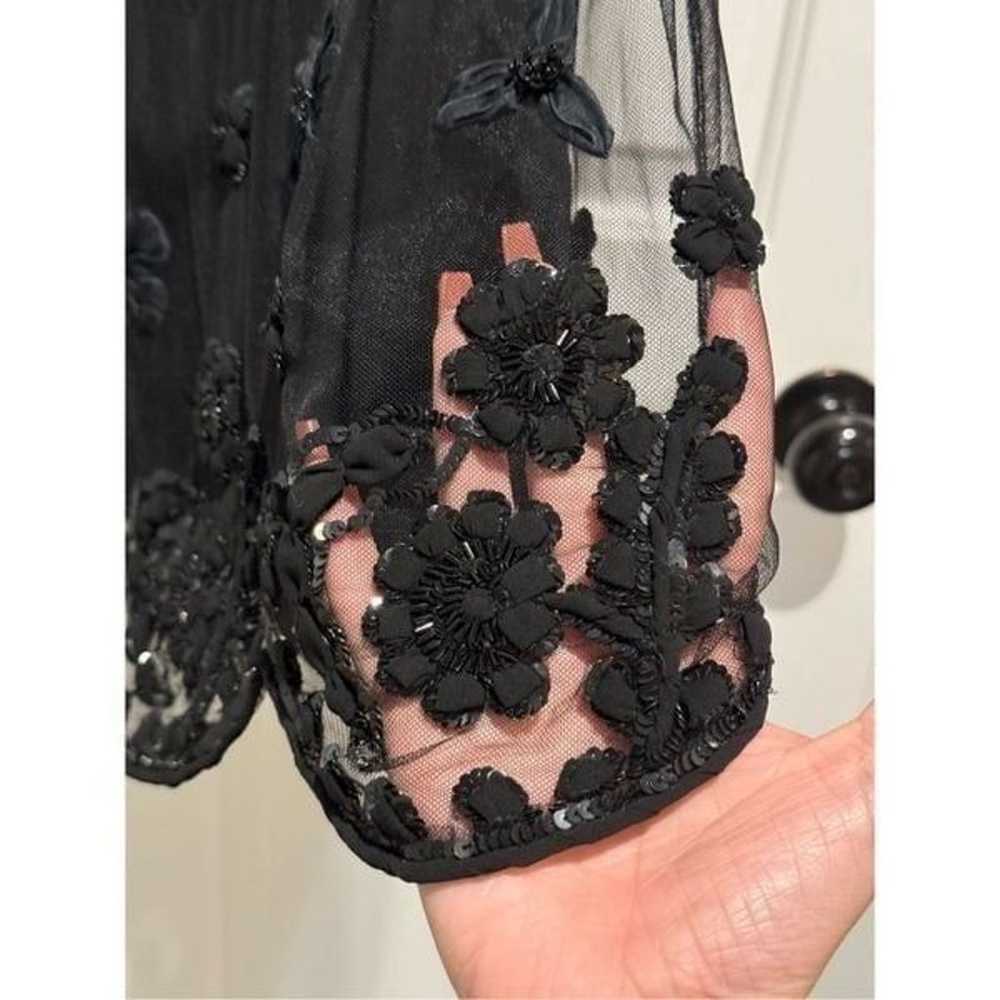 Red Valentino Beaded Embroidered Floral Applique … - image 3