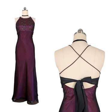 Vintage Prom Dress Maxi Gown 90s Y2K Fairy Goth O… - image 1