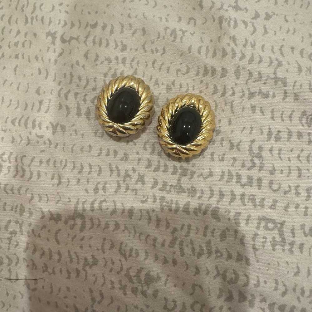 Vintage Christian Dior clip on earrings - image 2