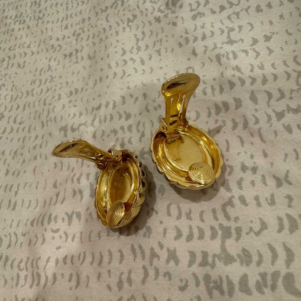 Vintage Christian Dior clip on earrings - image 4