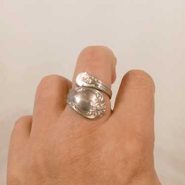 Vintage sterling silver spoon ring