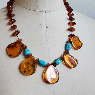 Vintage Woman  Amber  Necklace - image 1