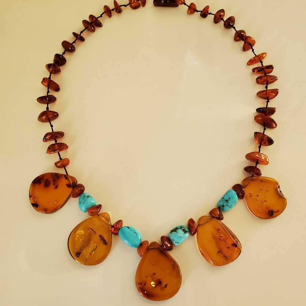 Vintage Woman  Amber  Necklace - image 2