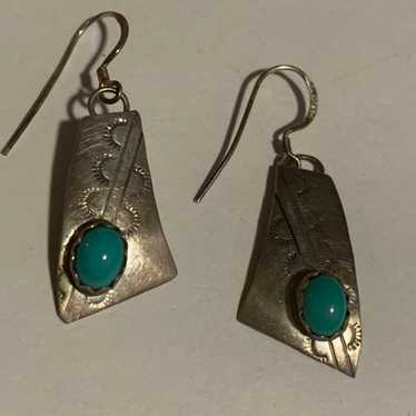 Vintage Sterling silver turqoise Earring