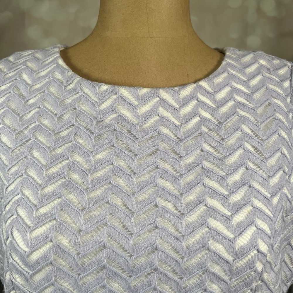 ELLIATT Lilac Lace Chevron Dress Medium - image 3