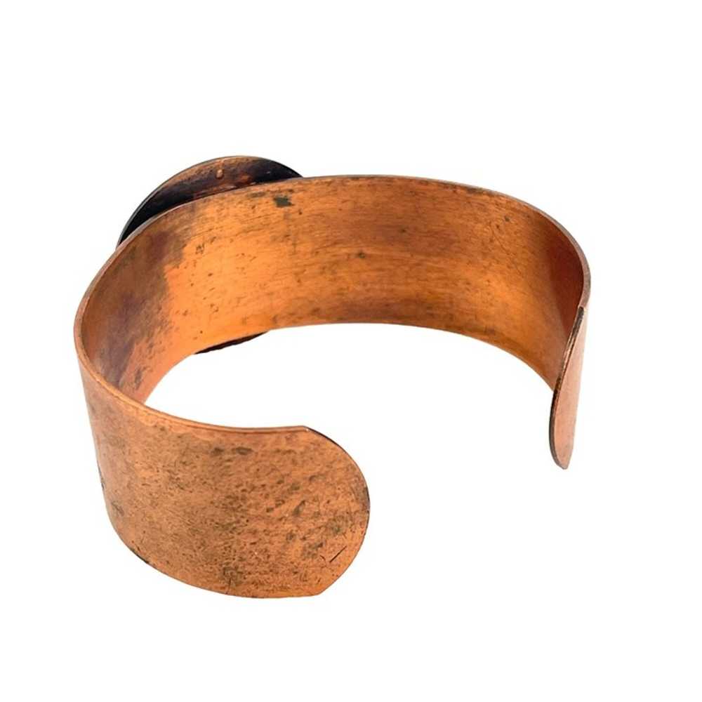 Vintage Copper Virgo Zodiac Cuff Bracelet - image 4