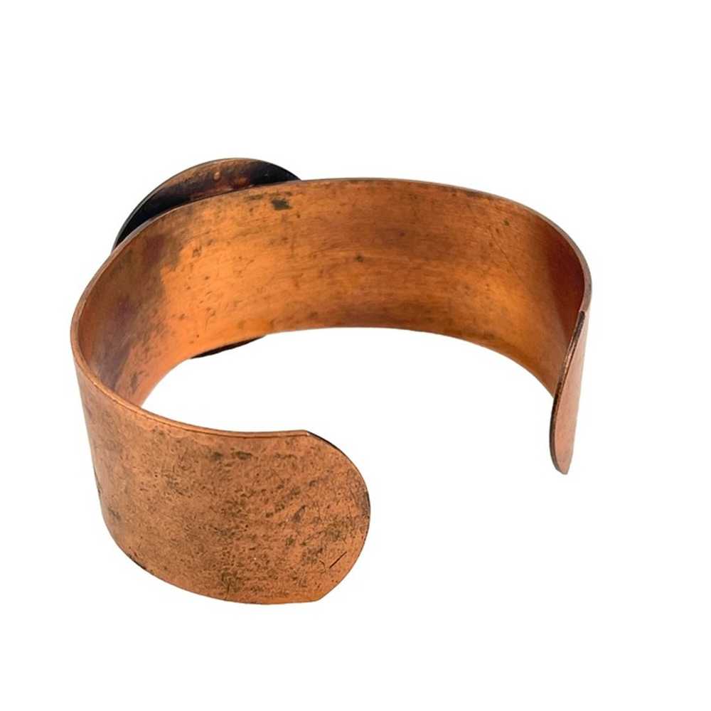 Vintage Copper Virgo Zodiac Cuff Bracelet - image 5