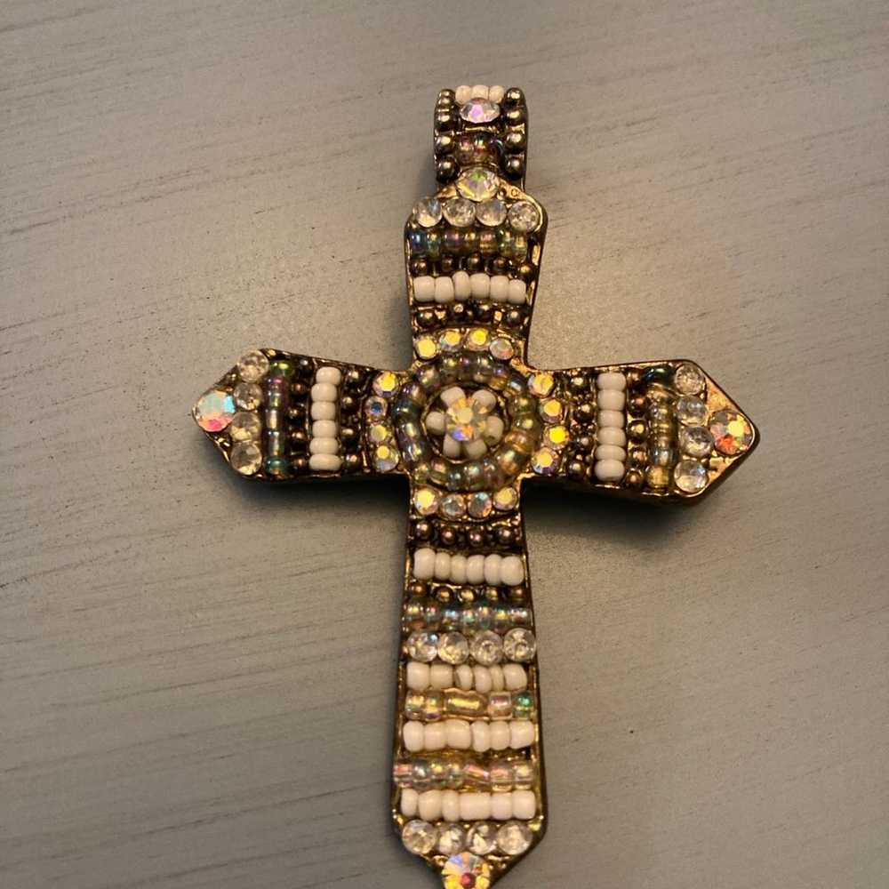 Rare Vintage magnetic cross pendant - image 1