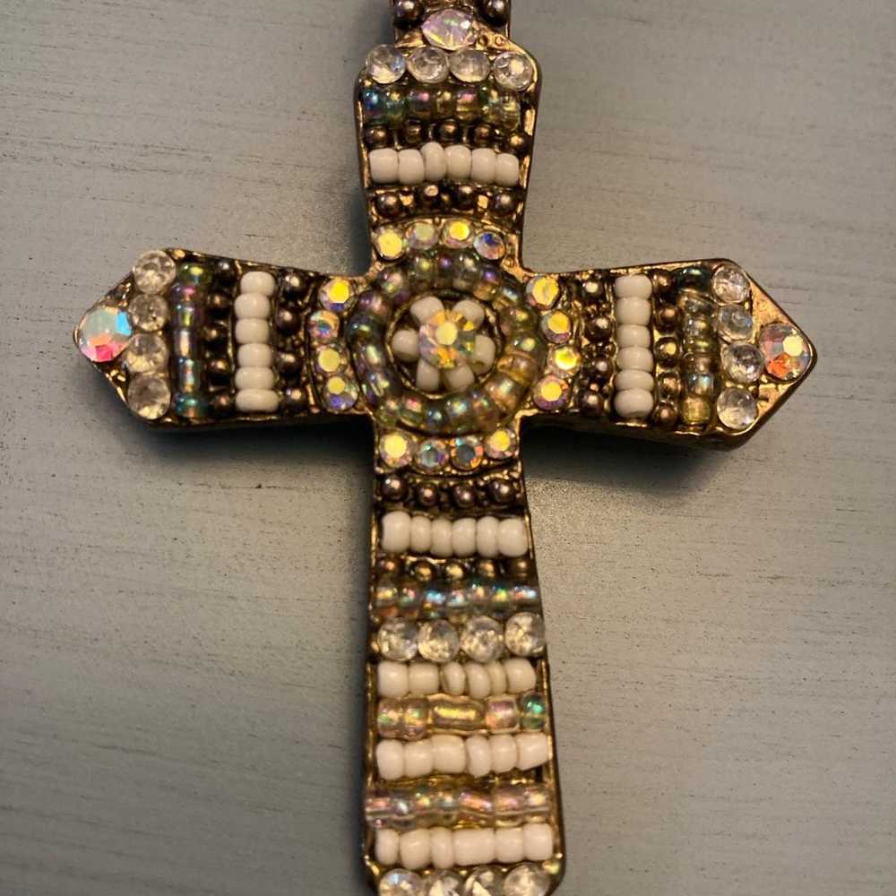 Rare Vintage magnetic cross pendant - image 2