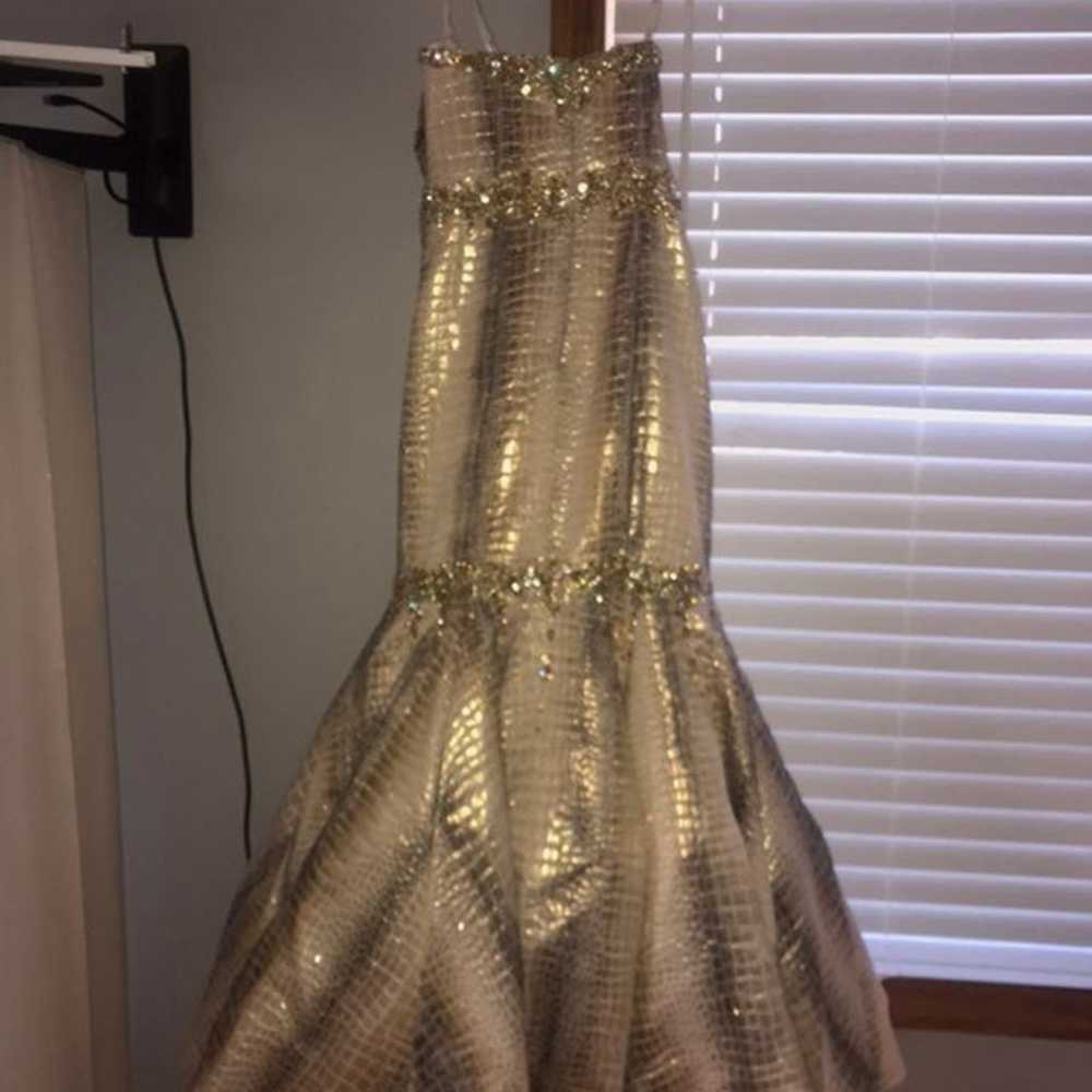 Jovani gold snakeskin prom/pageant dress - image 3