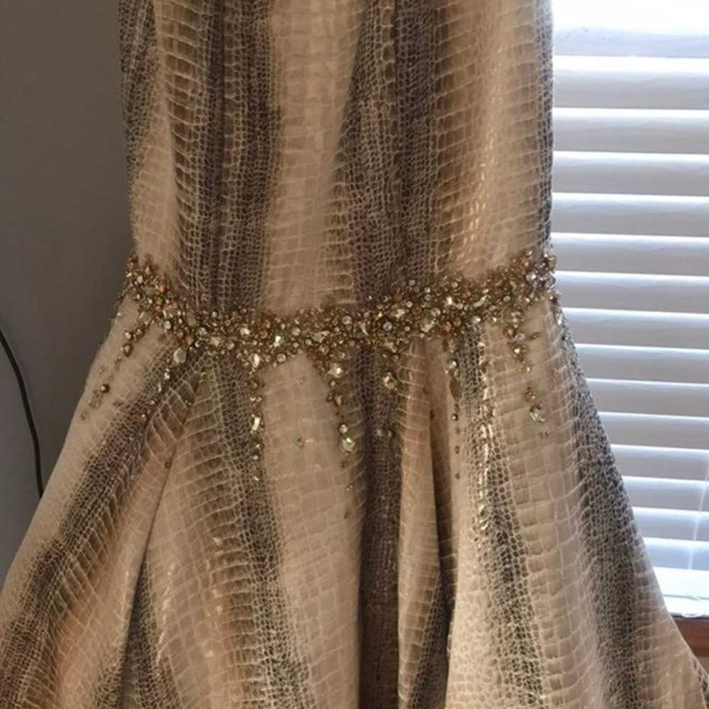 Jovani gold snakeskin prom/pageant dress - image 6