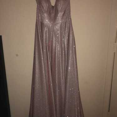 Mauve Shimmery Prom Dress