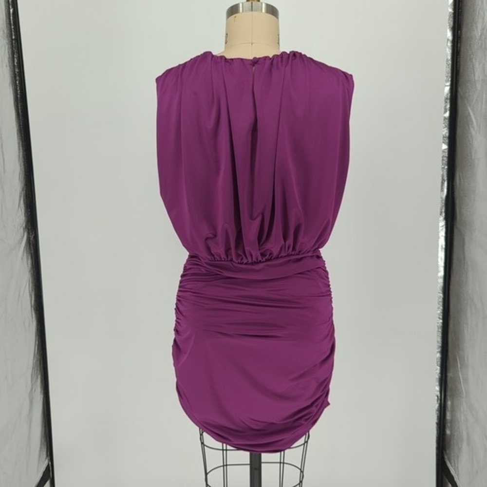 Veronica Bread Jersey Knit Ruched Mini Dress Purp… - image 2