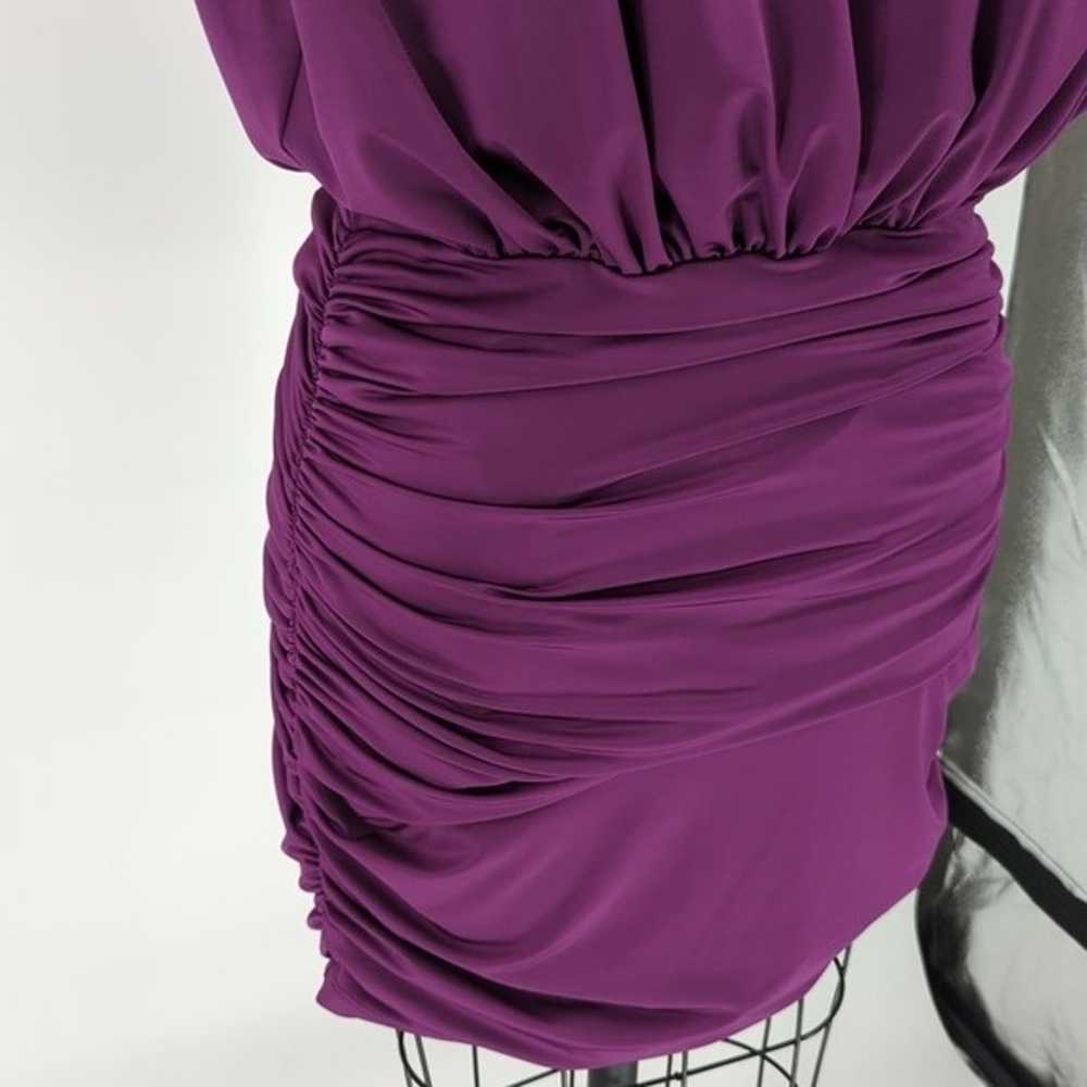 Veronica Bread Jersey Knit Ruched Mini Dress Purp… - image 4