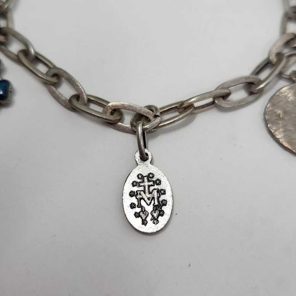 BOMA Vintage Sterling Silver Link Charm Bracelet - image 4