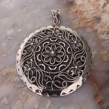 Sterling Silver Medallion Mandela Vintage Doug Pau