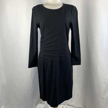 Armani Collezioni Black w Pleated Side Mini  Dress - image 1