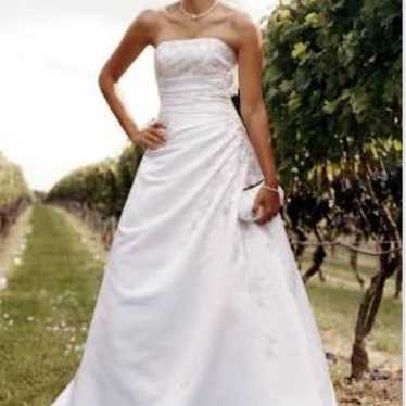 Marys line Side Drape Strapless wedding - image 1