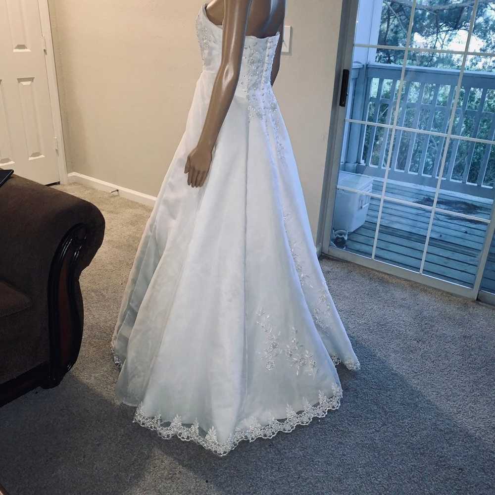 Marys line Side Drape Strapless wedding - image 5