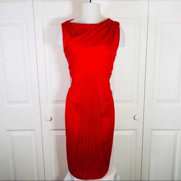 catherine malandrino Red Pintuck Dress - image 1