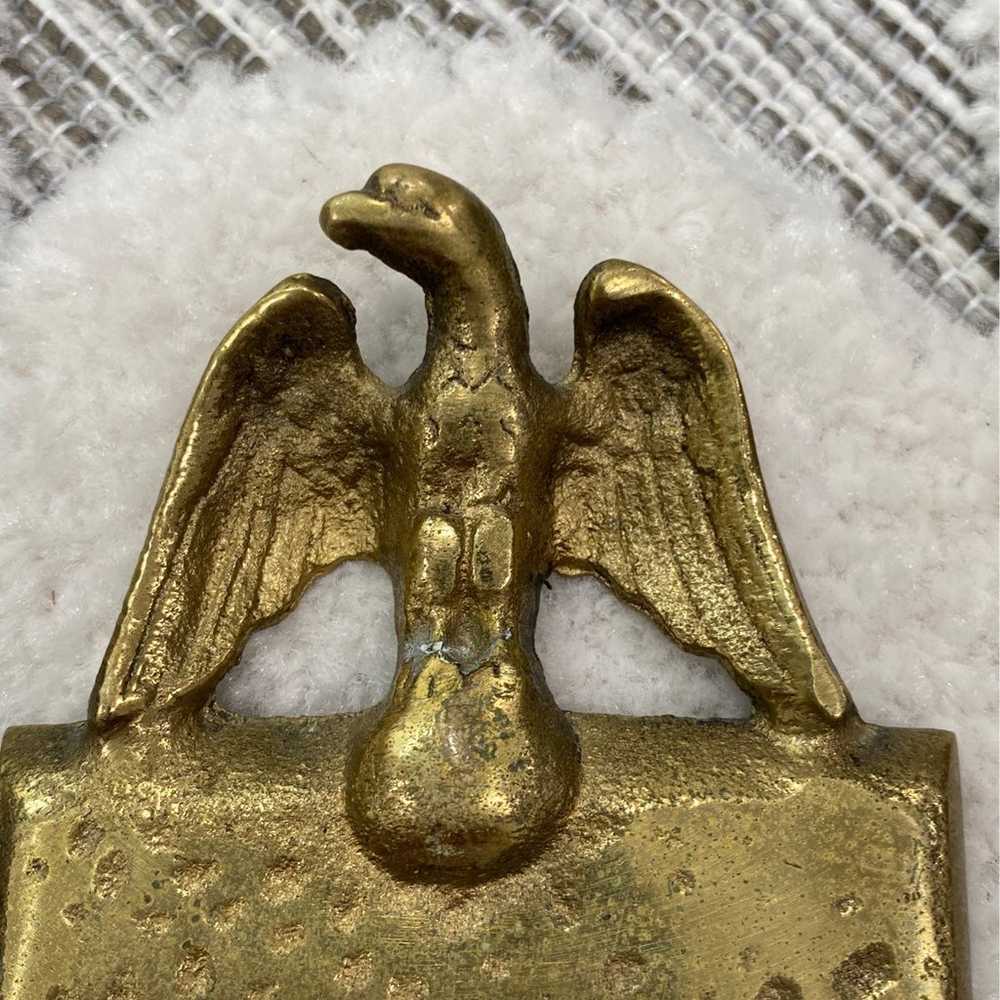 Vintage Brass American Eagle light switch covers - image 6