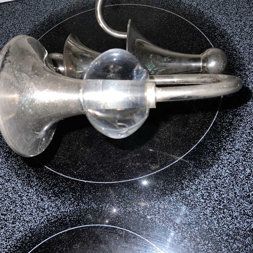 Chrome and glass wall candleholders (2) - image 4