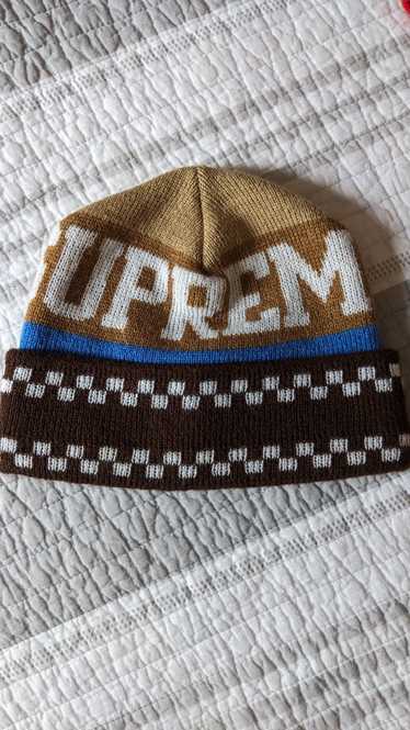 Supreme Supreme checker pattern beanie