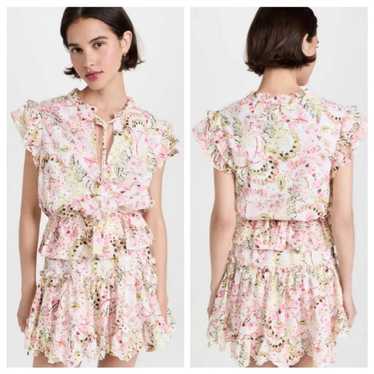 Misa Los Angeles Iliana Mini Tiered Floral Eyelet… - image 1