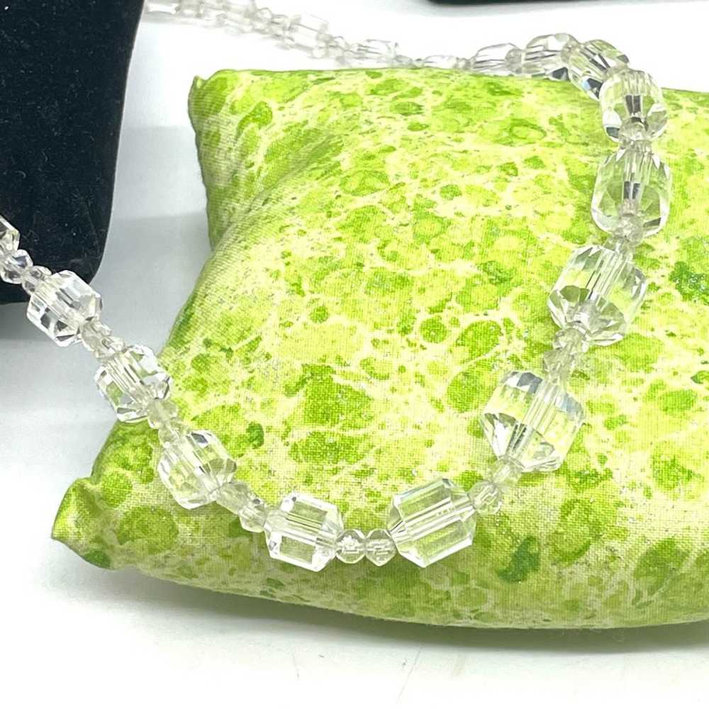 Estate Crystal Necklace 18.5” - image 2