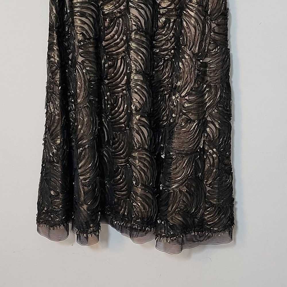 Tadashi Shoji Black Lace Evening Coctail Midi Dre… - image 3