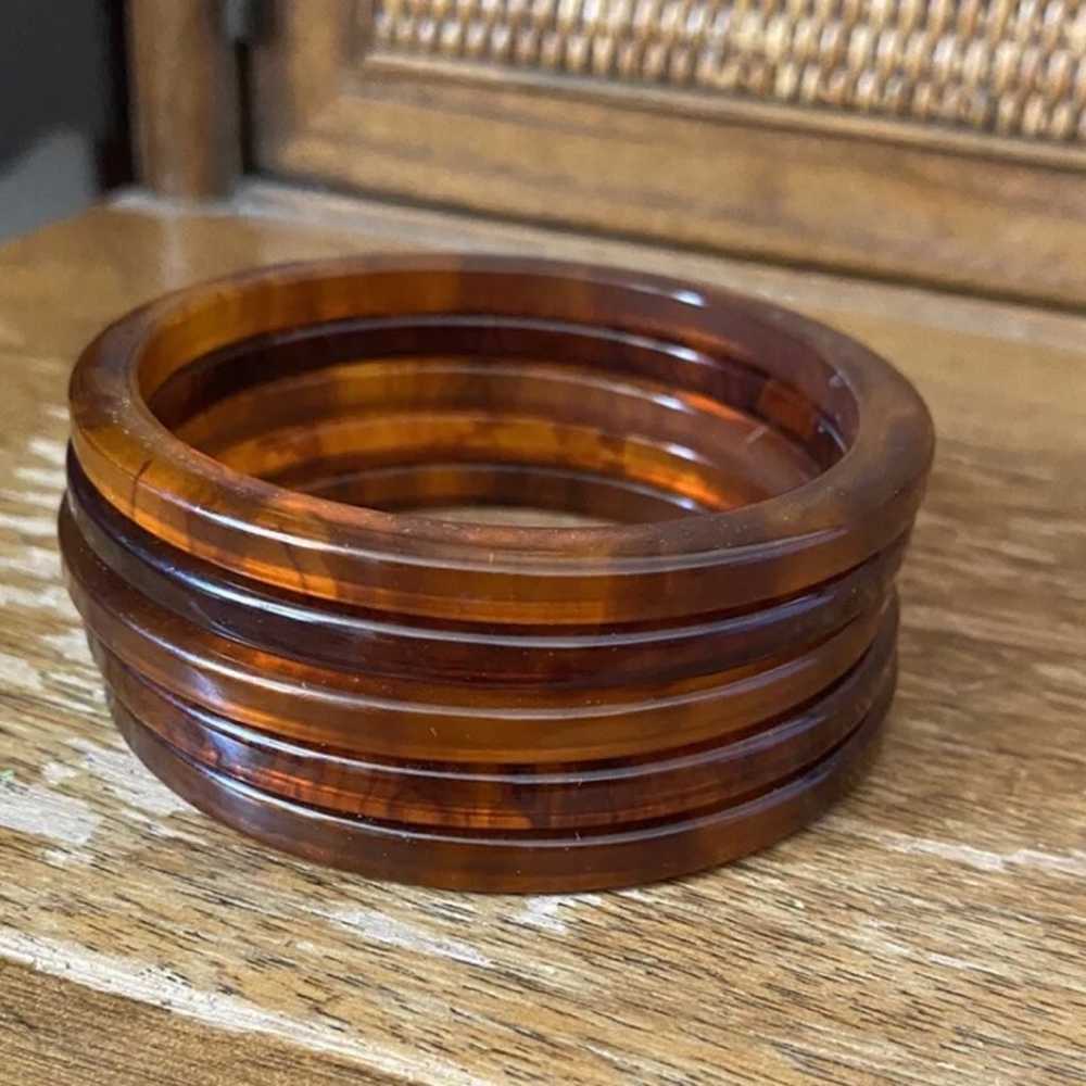 Vintage Bakelite bangle set - image 1