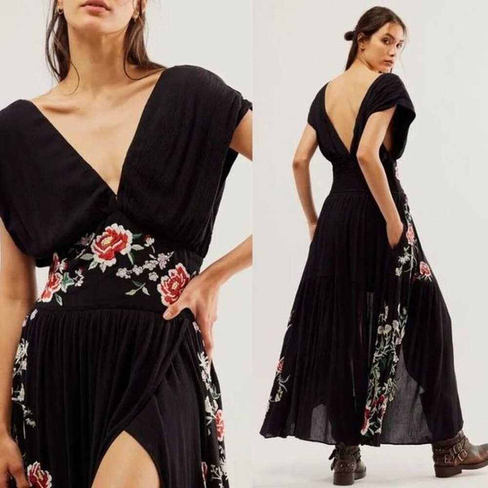 NEW Free People Abbey Wrap Dress Sz Small Black F… - image 2