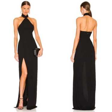 Amanda Uprichard Black Queen Halter Neck Maxi
Gow… - image 1