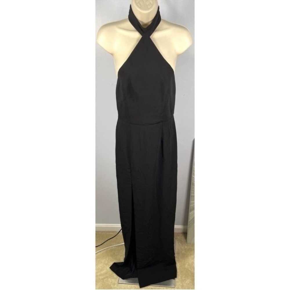 Amanda Uprichard Black Queen Halter Neck Maxi
Gow… - image 3