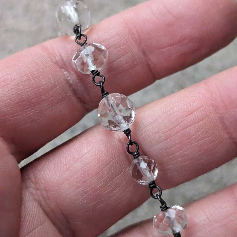 Silpada Sterling Silver Clear Faceted Crystal Bea… - image 4