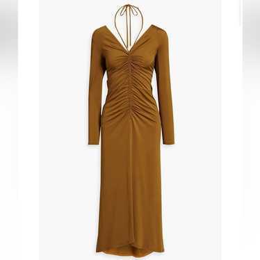 VERONICA BEARD Gilbert ruched stretch-jersey midi… - image 1