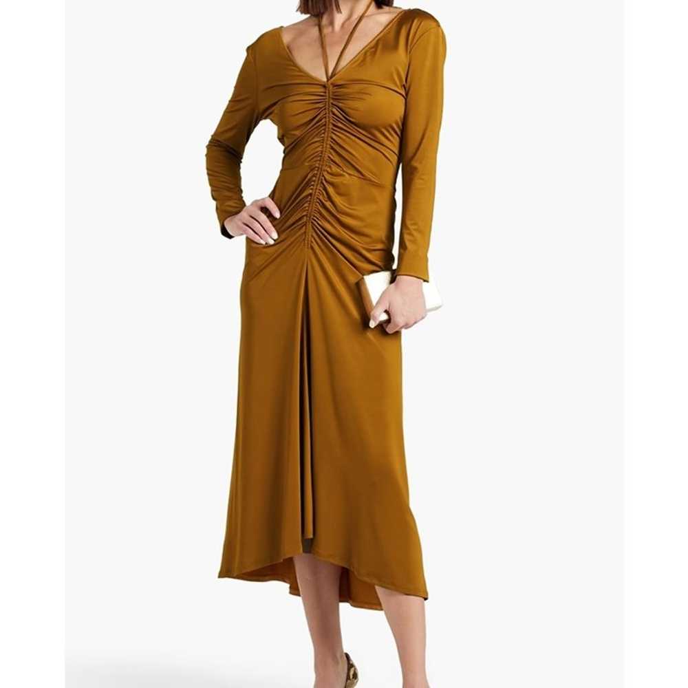 VERONICA BEARD Gilbert ruched stretch-jersey midi… - image 3