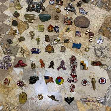 65 Pin/Brooch Collection Lot - image 1