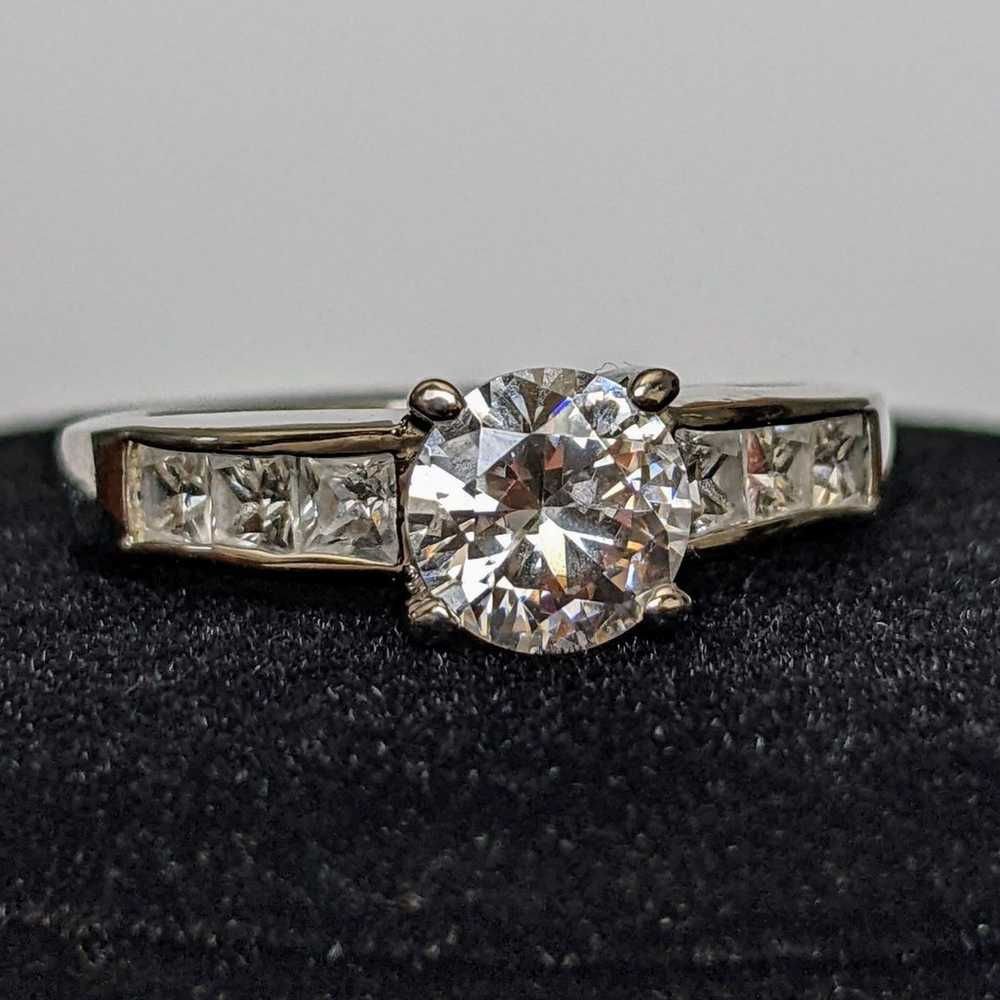 Large  Engagement Ring 925 Silver Size 11 - image 5