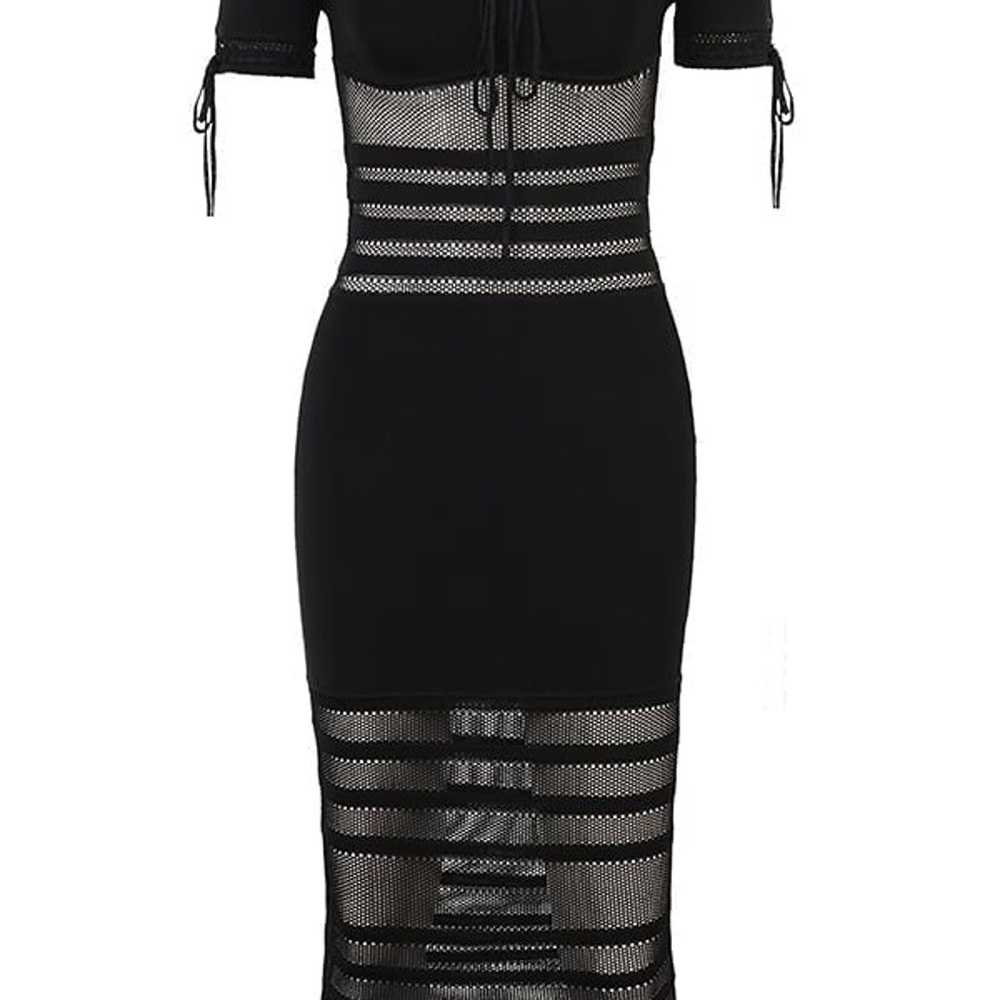 House of CB Lilla Black Knit Midi Dress - image 5