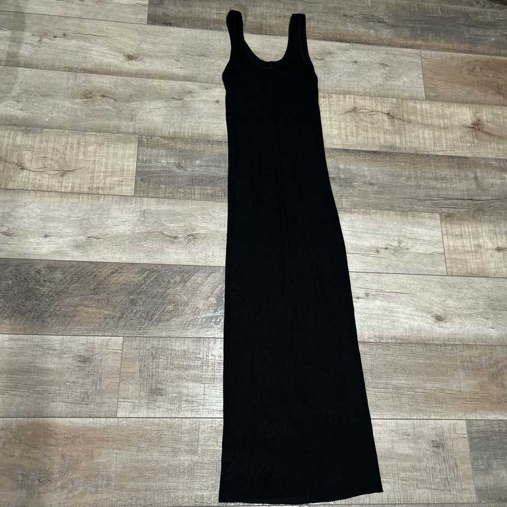 Enza Costa silk rib tank dress in black - image 5