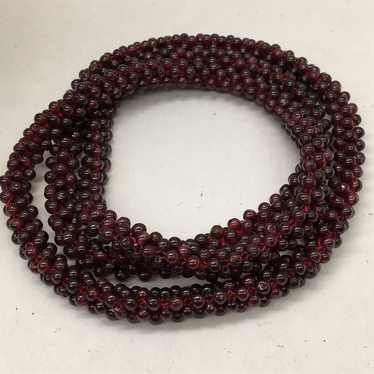 Vintage Genuine Garnet Necklace Gemstone - image 1