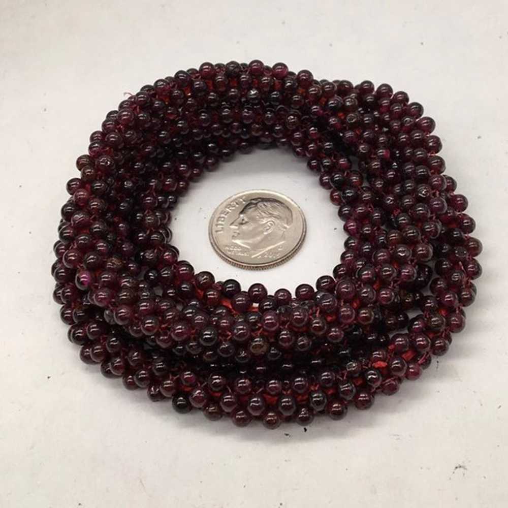 Vintage Genuine Garnet Necklace Gemstone - image 2